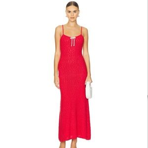 NWOT Musier Paris Adore Dress in Red Geranium 36 Small
